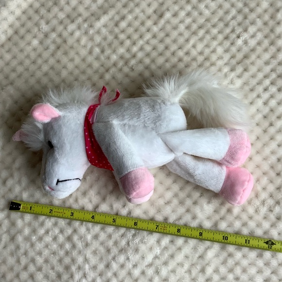 Kinder Surprise Plush Unicorn Pink White Dark Pink Bandanna Stuffed Animal Toy - Picture 12 of 12